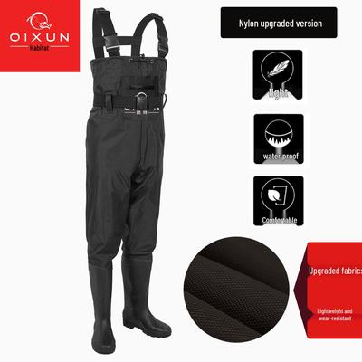 Водонепроницаемые нейлоновые брюки для вейдинга и дождя - цельная конструкция для рыбалки и сбора прибрежной фауны.