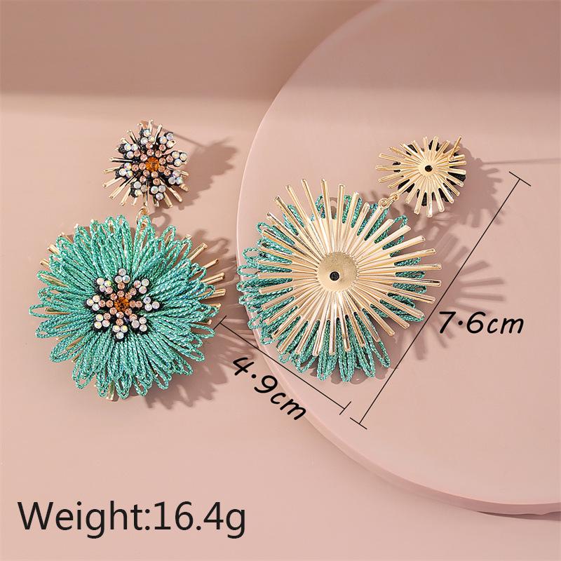 Ювелирные изделия Изящные варианты дизайна для повседневных нарядов 1 пара ослепительных висячих серег-подвесок с цветами - Подвески популярные и цветные модные Уникальные