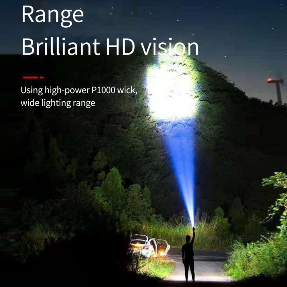 LED Flashlight High Brightness USB Rechargeable Handheld Flashlights IPX5 Waterproof Flashlight for Camping Hiking