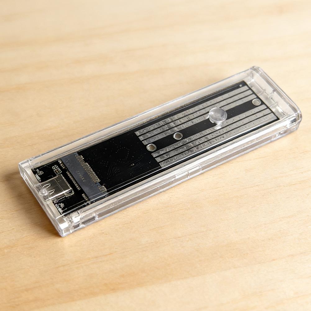 Для M.2 для NGFF SATA Type C USB 3.1 Корпус для жесткого диска 10 Гбит/с Прозрачный внешний корпус для SSD Корпус для жесткого диска для 2230 2242 2260 2280
