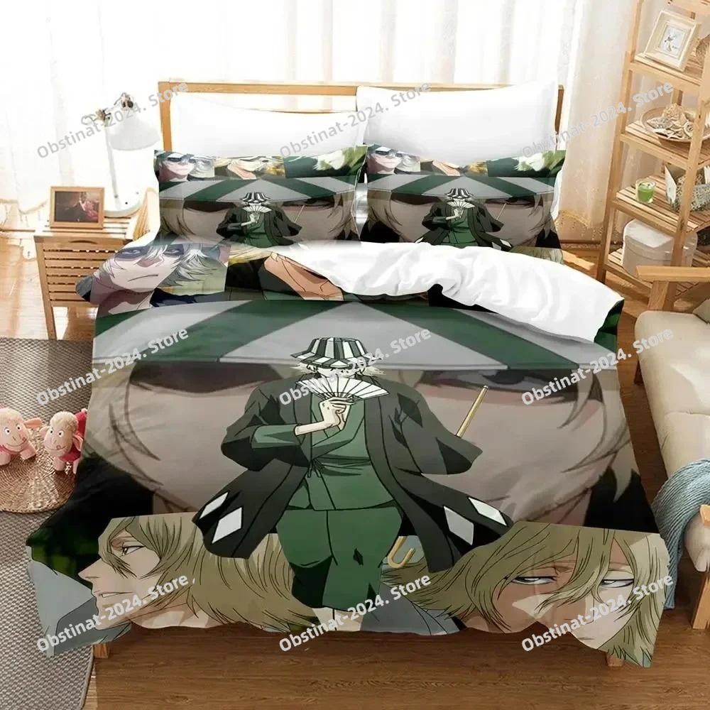 Аниме Bleach Urahara Kisuke Постельное белье Пододеяльник Постельный комплект Одеяло Чехол Наволочка Одеяло King Queen Size Постельное белье для мальчиков и взрослых