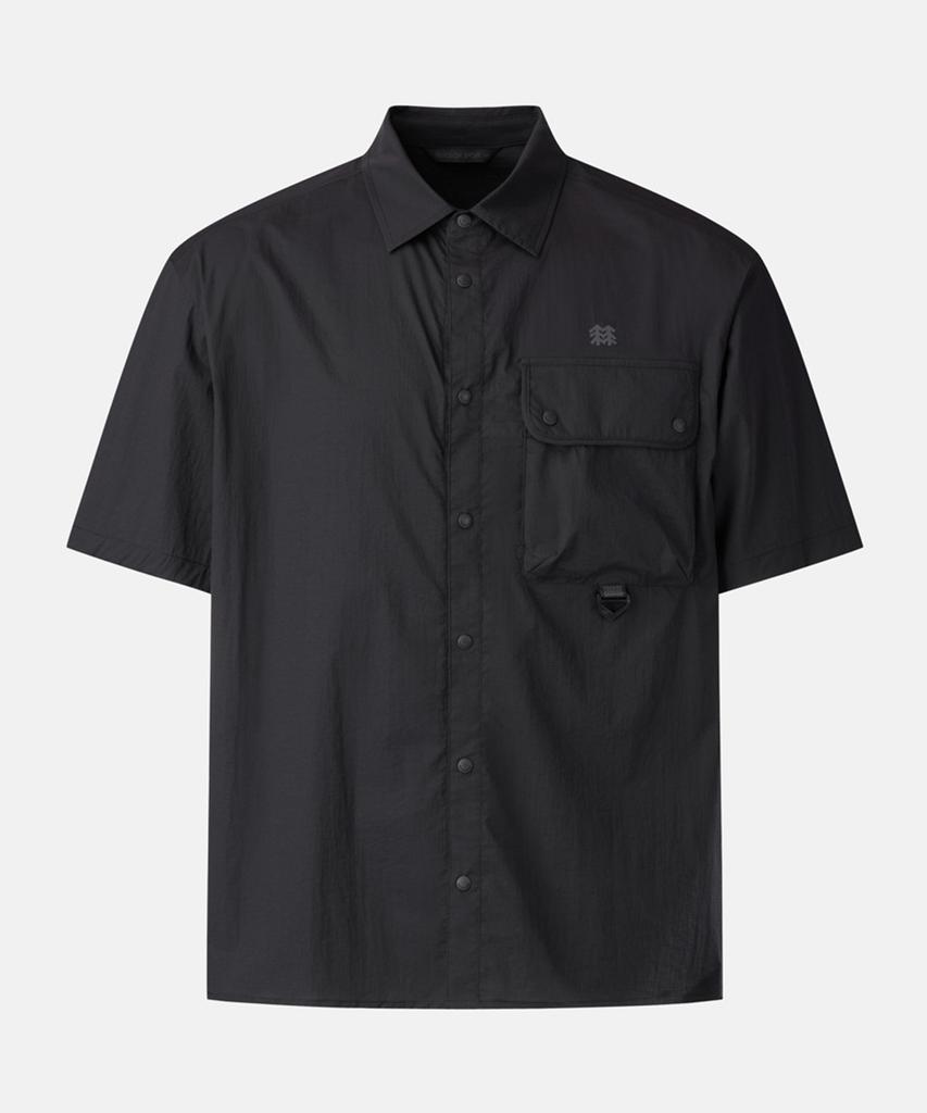 Koolongseupocheu Мужская рубашка с коротким рукавом Jwscm26111Blk
