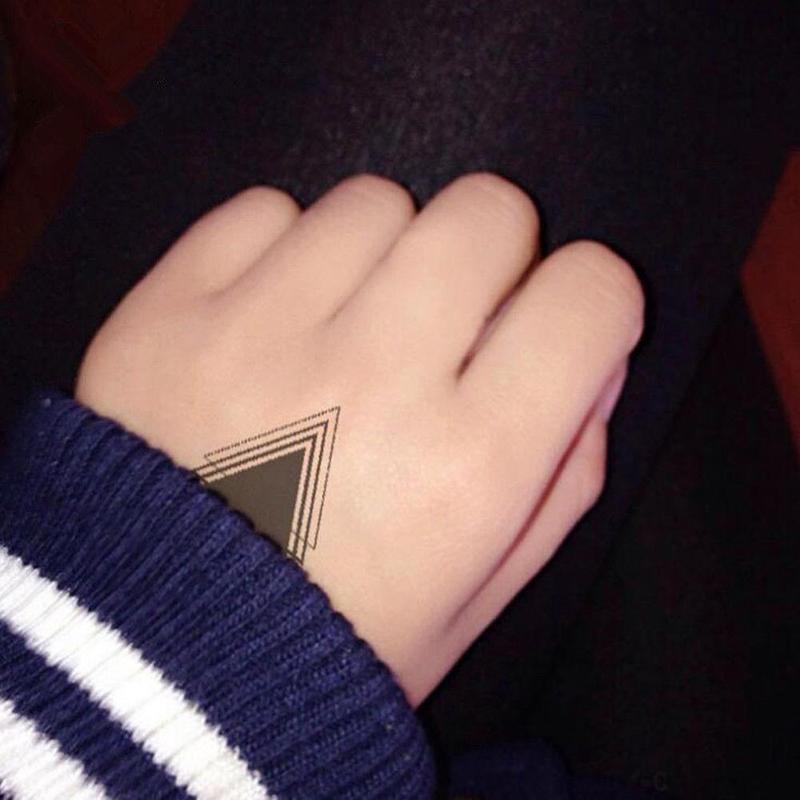 2 шт./набор Геометрические временные татуировки для тела, рук, ног, водостойкие флеш-тату-наклейки