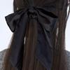 POSTLUDE S SATIN RIBBON SCRUNCHIE (BLACK)