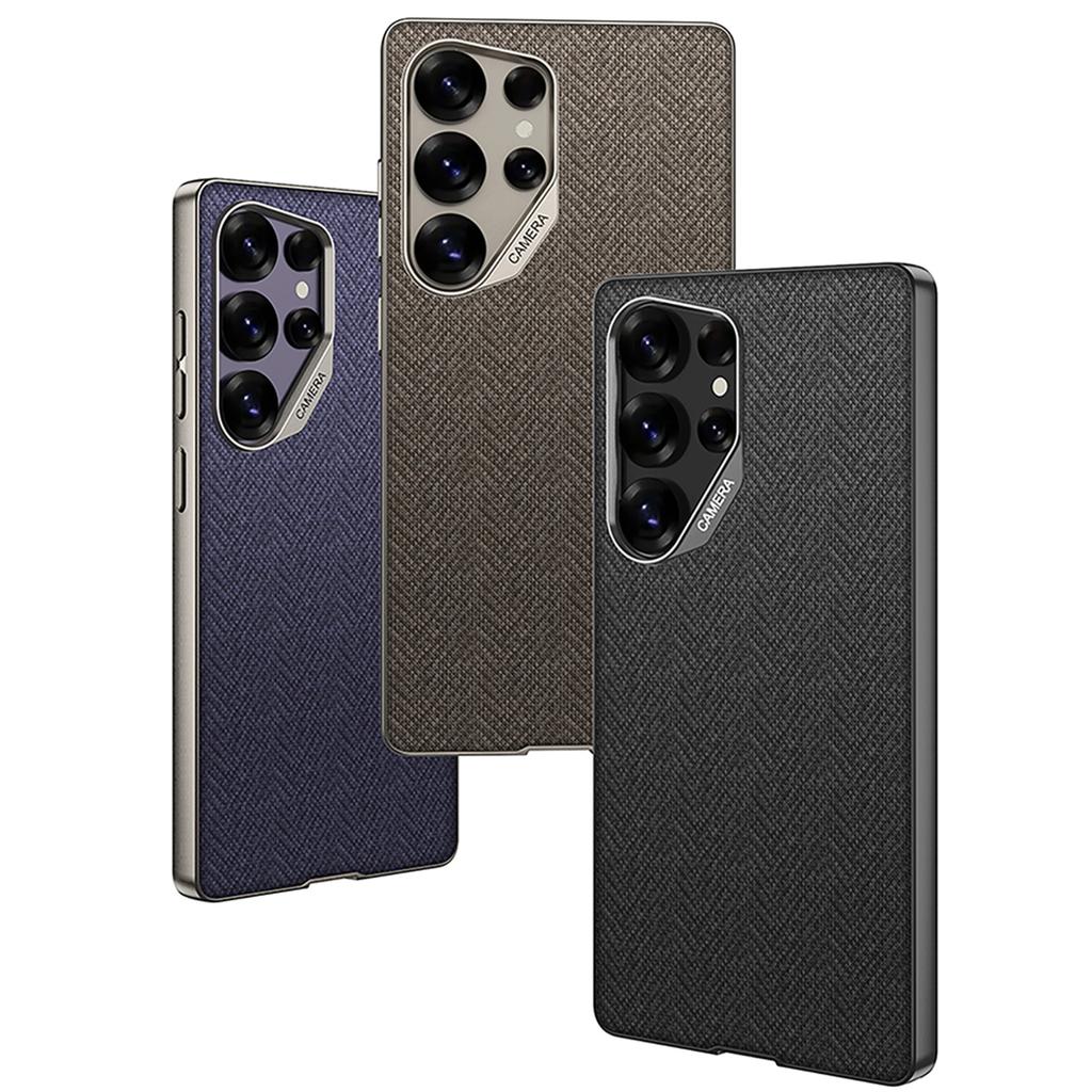 For Samsung Galaxy S25 Ultra Case Skin Touch PC+TPU+Cloth Phone Back Cover