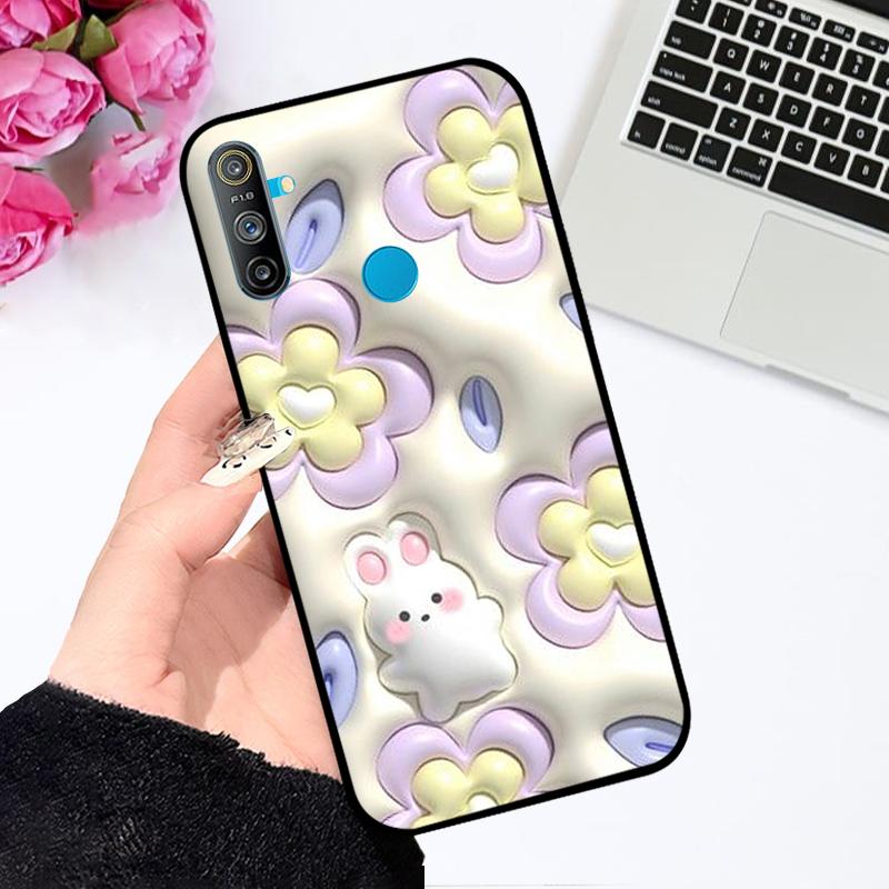 Чехол для Realme C3 RMX2021 RMX2020 Роскошный Цветной Расписной Чехол для Телефона Для Oppo Realme C3 4G Мягкий Силиконовый ТПУ Защитный Fundas