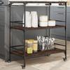 VidaXL Kitchen Trolley, Storage Shelf with Wheels, Organizer for Living Room Bathroom Office Toilet, Oak 842335