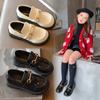 Girls' Leather Shoes, Princess Shoes, Autumn Single Shoes, British Style Versatile Soft-soled Small Leather Shoes
