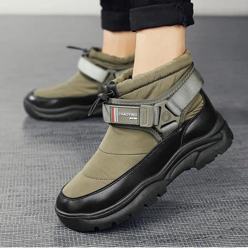 Fashion Plus Velvet Warm Snow Boots Winter Texture Comfortable and Cold-proof Men's Boots Non-slip Outdoor Casual Ankle Boots