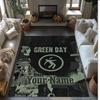 Коврик Green Day из Хрустального Велюра, Персонализированный Нескользящий Коврик для Пола с Текстом имени на Заказ для Декора Дома Подарок