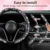 Fashion with Diamond Car Universal 38cm Steering Wheel Cover Colorful Bronzing Diamond BlingBling Steering Wheel Accessories