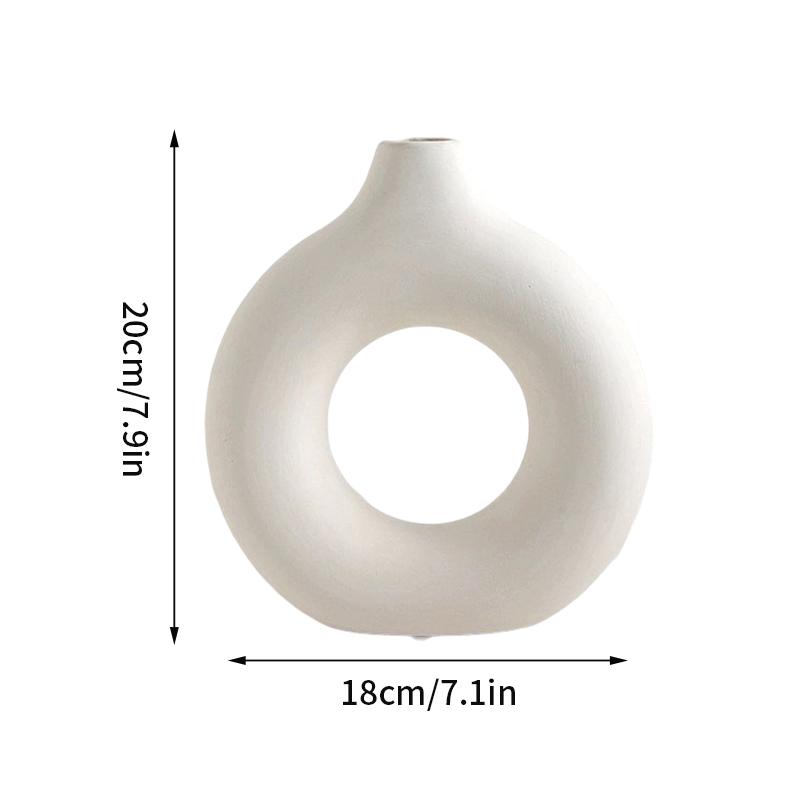 Ваза для цветов в скандинавском стиле, имитация керамического пластикового цветочного горшка, бутылка для хранения цветов, гостиная, современные украшения для дома, украшения