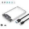 Внешний корпус для жесткого диска USB 3.1 / Type C для 2,5-дюймовых SATA HDD и SSD, прозрачный корпус для жесткого диска, поддержка UASP без инструментов