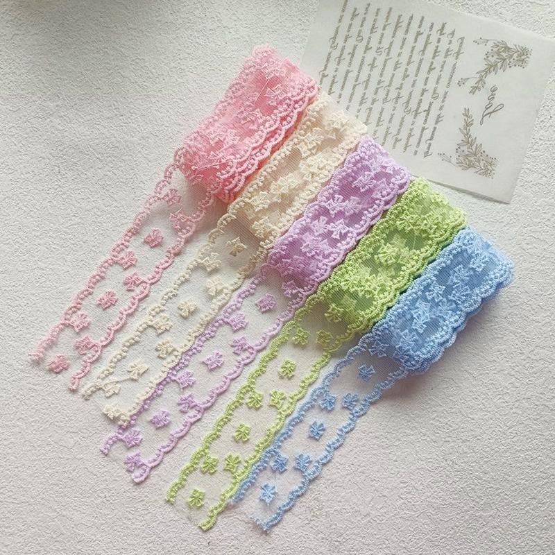 1/2M тканевая лента подарочная упаковка волнистая кромка лента кружевные аксессуары вышивка волнистый край DIY головной убор полое кружево ручная работа 4 см