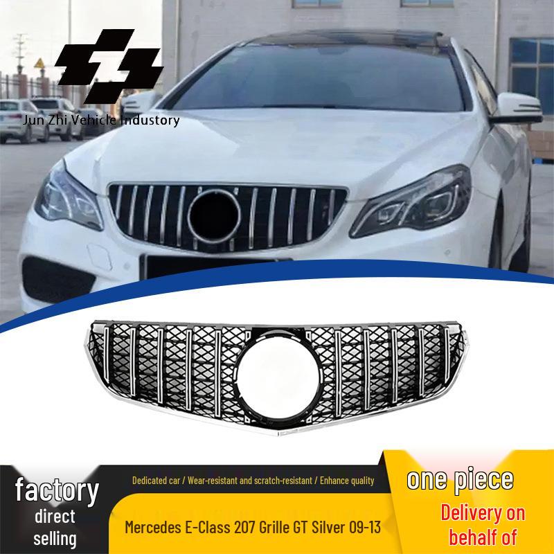 Серебристая передняя решетка радиатора на замену для Mercedes E-Class W207 2009-2013, стиль GT