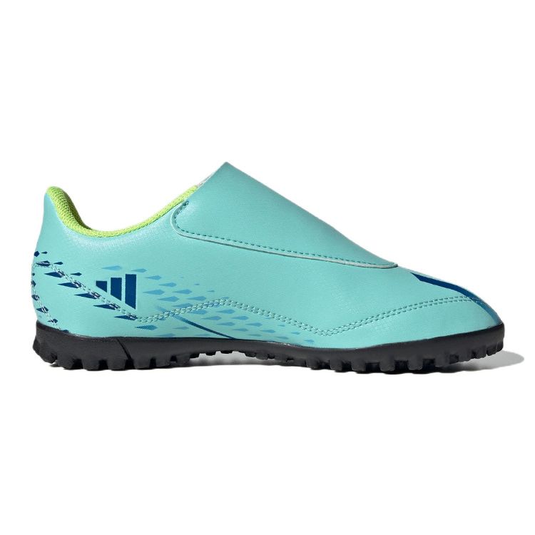 adidas X Speedportal .4 H/L TF Синтетическая кожа Круглый носок Удобные низкие футбольные бутсы Детские футбольные бутсы Океанско-синие GY9685