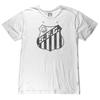 Футболка унисекс SANTOS FC Crest Brazil из премиального хлопка с фактурой, белая, 1863FC