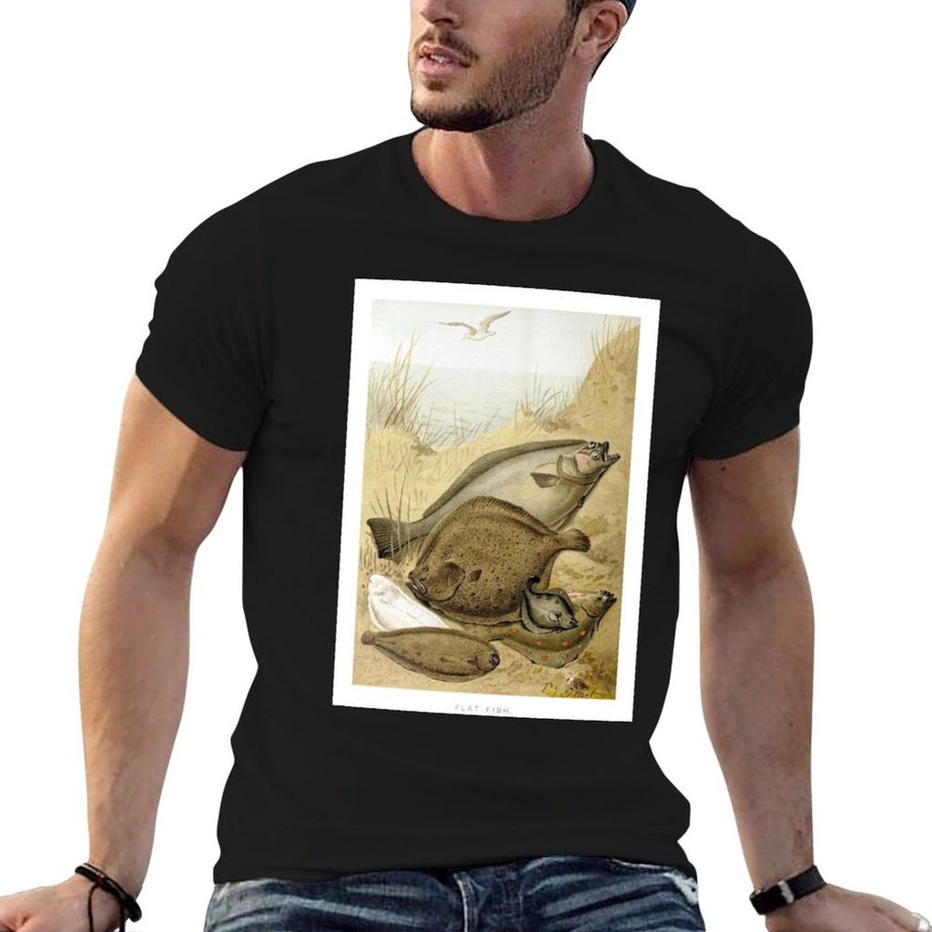 Flat Fish Tshirt Soft Basic Cotton Short Sleeve Tee