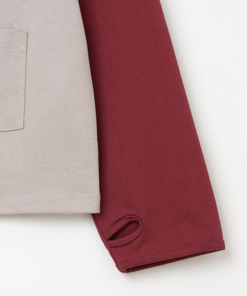 MILLO ARCHIVE Middle Pocket Raglan Long Sleeve [Burgundy]