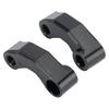 Pair Black Aluminum Mirror Extenders Risers Extension 10mm Universal Fit