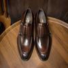 Деловое платье Обувь из кожи монка Квадратный носок Мужская обувь Размер 48