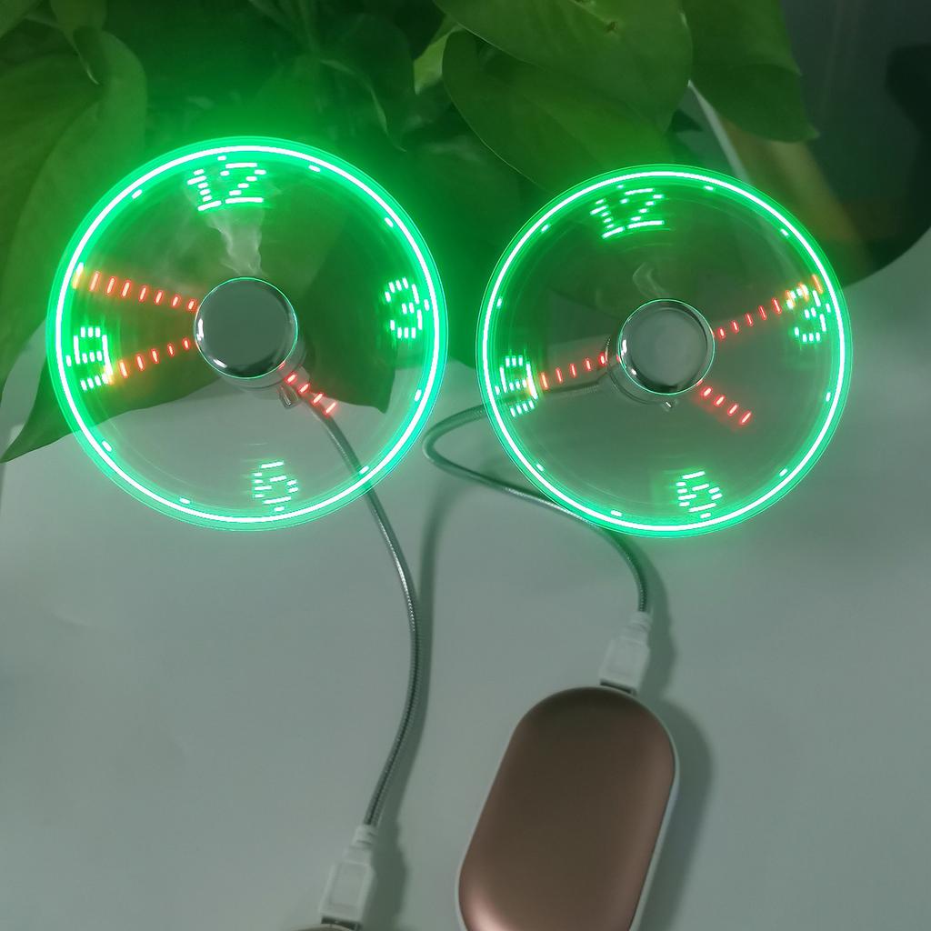 Светодиодный USB-вентилятор с часами и функцией отображения реального времени, ручной вентилятор, настольный вентилятор для летнего офиса, комнаты в общежитии, дома, путешествий