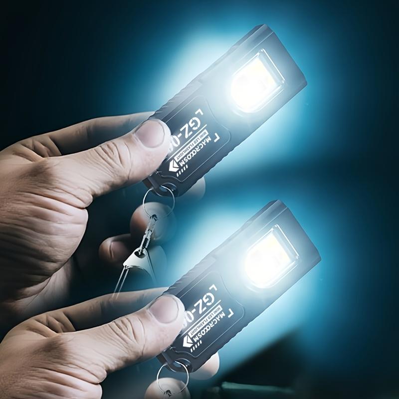 Мини светодиодный брелок-фонарик, многофункциональный ручной фонарик с USB-зарядкой, наружный фонарик с зажимом на кепку, для кемпинга, походов, рыбалки, чрезвычайных ситуаций
