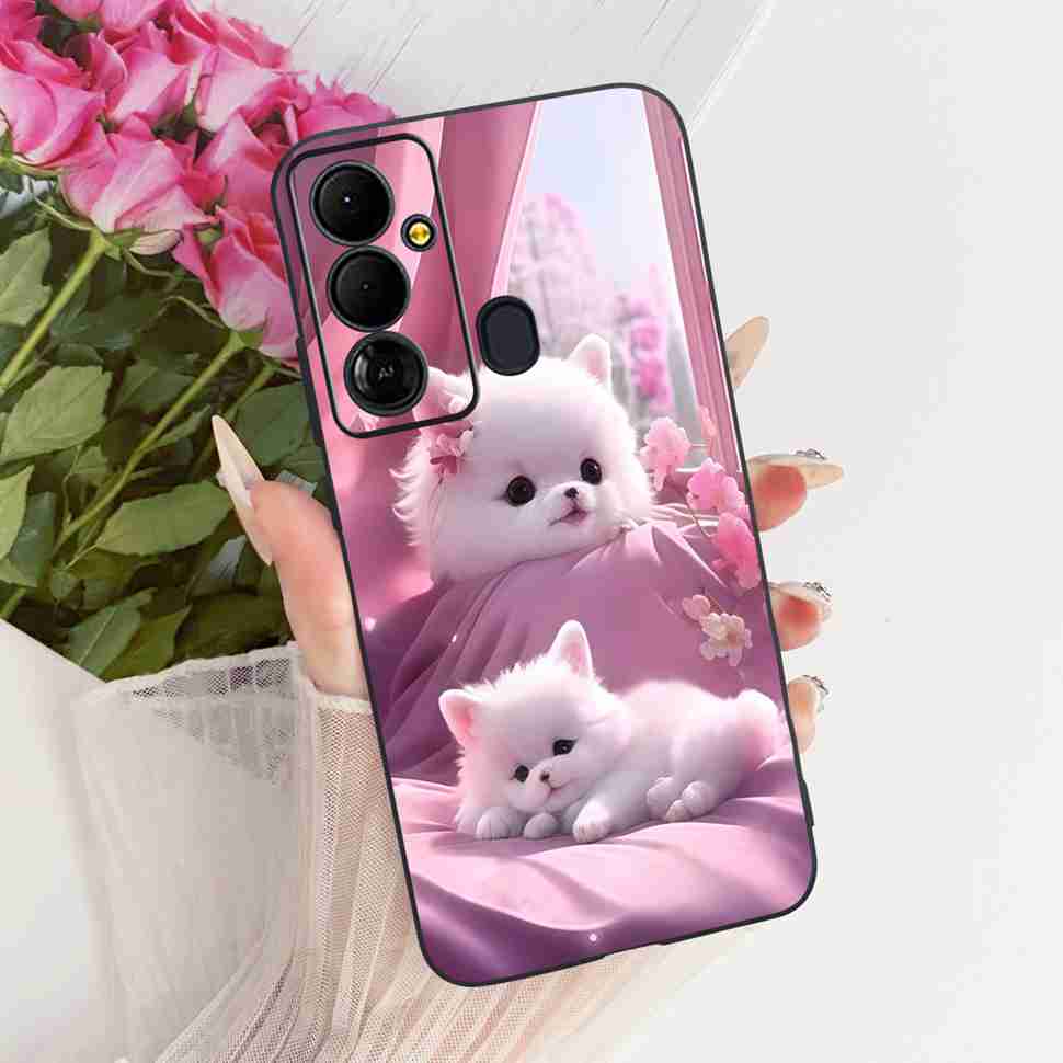 For Tecno Pop 6 Go BE6j Case Colorful Flower Butterfly Silicone TPU Black Cover For Tecno Pop6 Go POP 6GO Shockproof Phone Shell
