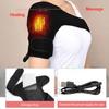 Electric Shoulder Brace Heated Knee Massager Vibration Massage Black Support Strap with Adjustable Three Levels of Heating