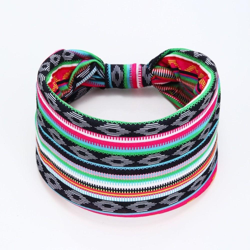 Широкие повязки на голову Boho, эластичный принтованный платок на голову, новая мягкая бандана для йоги