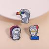 Art Sculpture Head Enamel Pins Custom Creative Celebrity Brooches Lapel Badges Clothes Funny Jewelry Gift for Friends