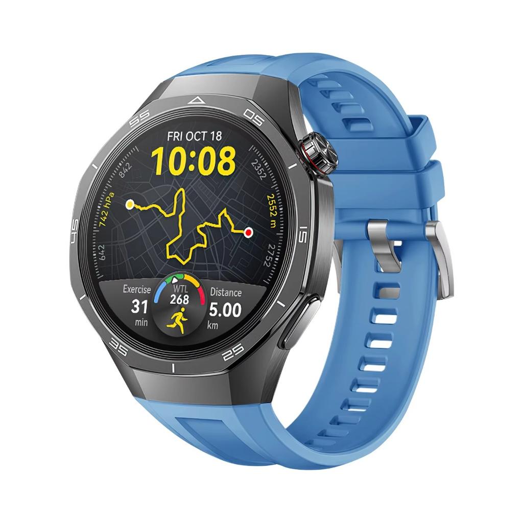 Официальный силиконовый ремешок для Huawei Watch GT5 Pro 46 мм 22 мм Мягкий спортивный браслет для Huawei Watch GT 5 Pro Аксессуары для браслета для умных часов
