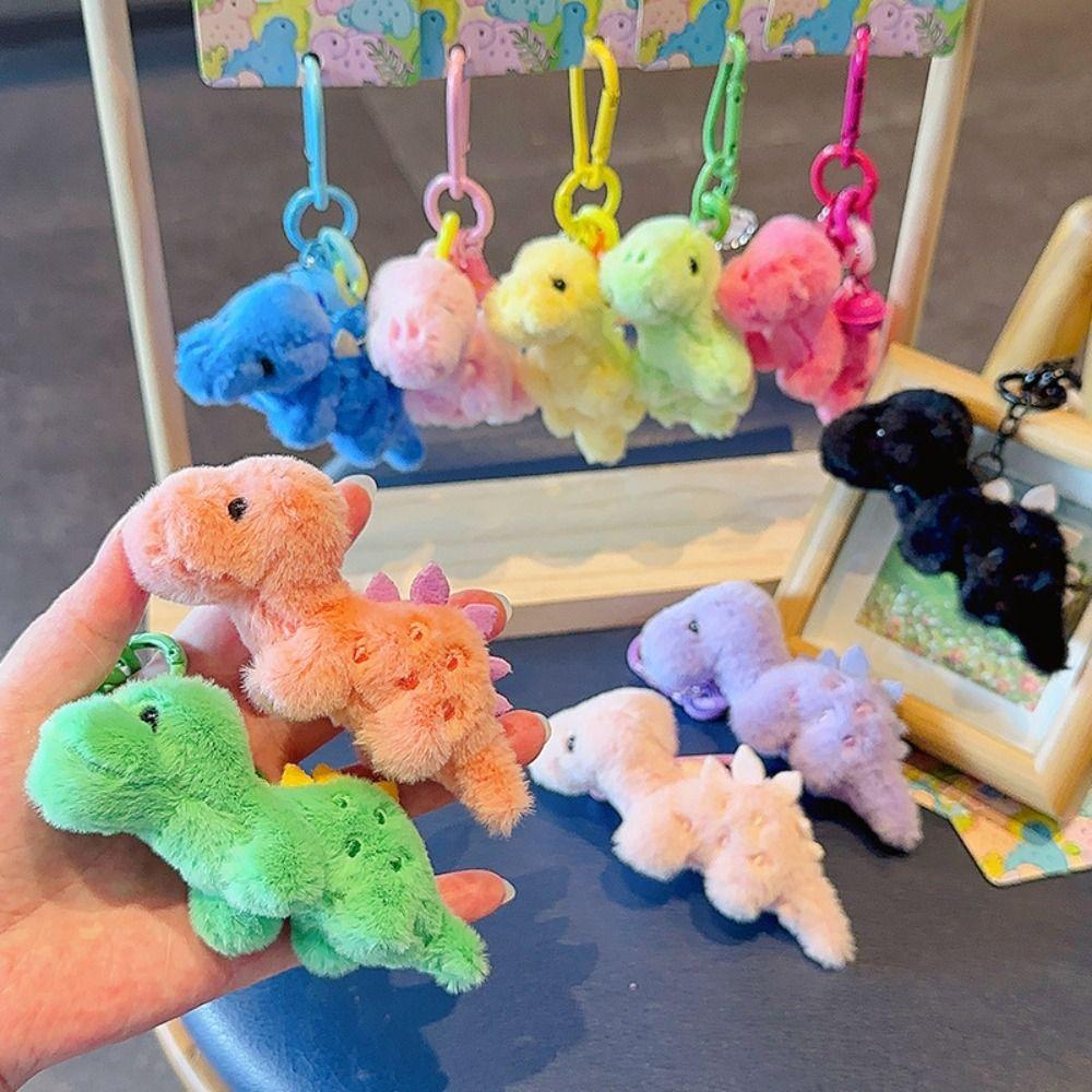 Simple Design Dinosaur Plush Keychain Plush Material Dinosaur Plush Keyring Keychain Decor