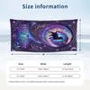Mystic Moth Elegance Theme Quick Dry Beach Towel Custom Name Text Print Large Sand Resistant Towel Beach Vacation