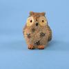Mini Owl Statue Resin Hand Painted Owl Ornament Miniature Animal Figurine