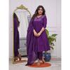 Женский вискозный вышитый расклешенный курти с брюками и комплектами дупатты