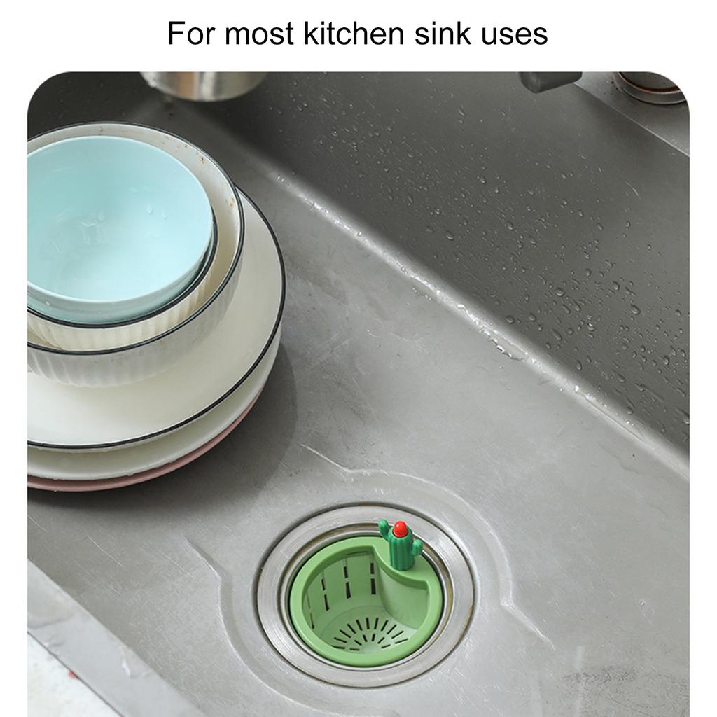 Инновационный кактус Кухонный фильтр для отходов Пресс-релиз Сливная корзина Многофункциональная Зеленый кактус Сетка для фильтра раковины