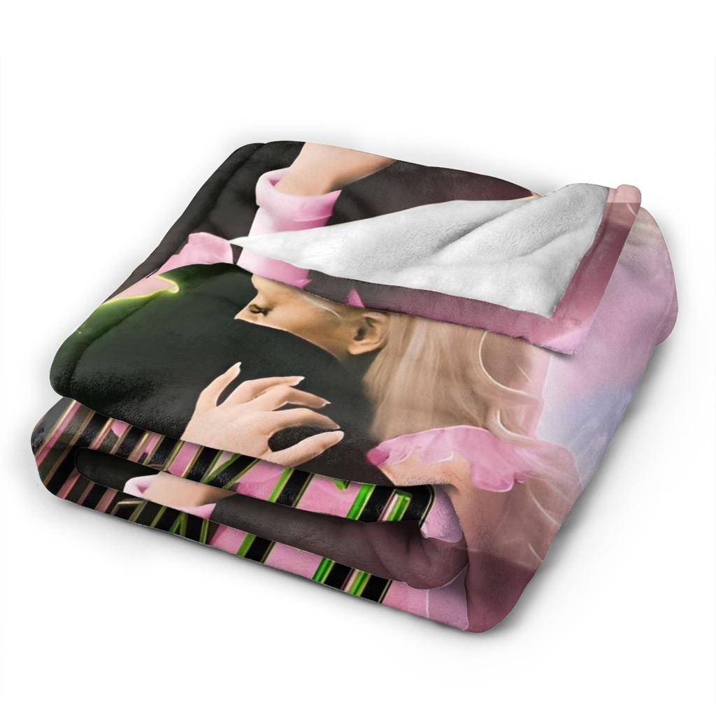 Soft Blanket Travel Wicked Elphaba & Glinda Tonal Throw Blanket Flannel Bedspread For Couch Chair Novelty Sofa Bed Cover