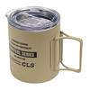 320ML Stainless Steel Camping Cup with Foldable Handle Double Layers Outdoor Travel Picnic Tea Milk Beer Milk Mug Insulated Metal Drinking Cup