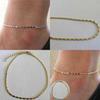 Versatile Women Simple Gold Plated Chain Anklet Ideal For Beach And Casual Wear