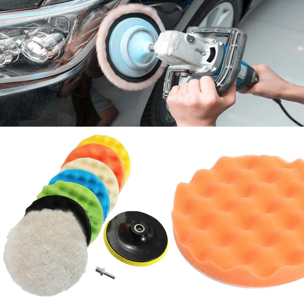 9 шт./набор Полировальный пад для автомобиля 5 дюймов 125 мм Губка Полировка Дрель Автомобиль Лодка Царапины Колесо Полировка Воск Удаляет Полировщик Бафф G2U0