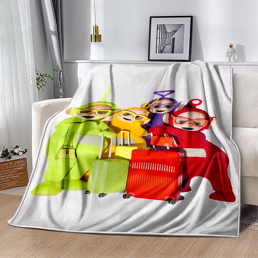 Teletubbies Friends Blanket Soft Warm Cozy Great for Sofa Livingroom Seaside All-Season Use Stylish Decor Birthday Christmas Gift Blanket