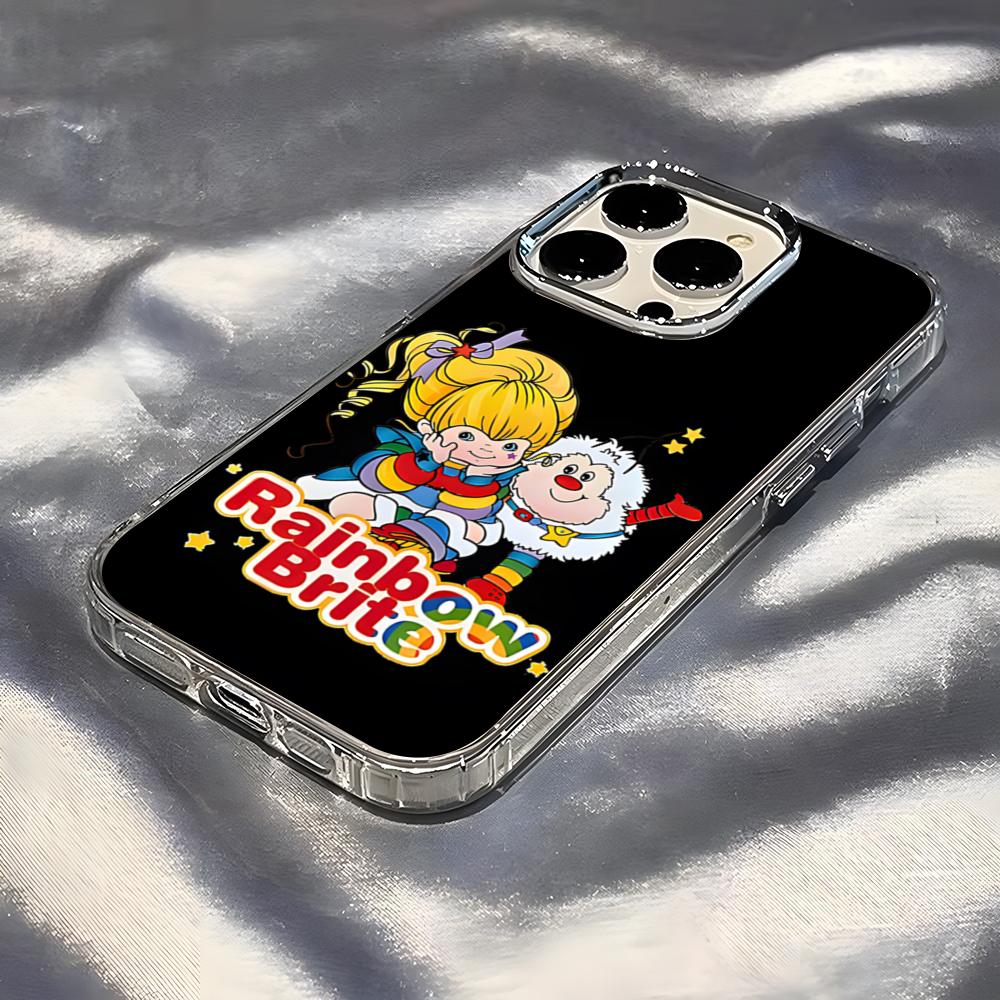 Cute Rainbow B-BriteS Phone Case For IPhone 17 Pro Max 16 15 14 Pro Max IPhone 13 Pro Max 11 Plus Transparent Cover