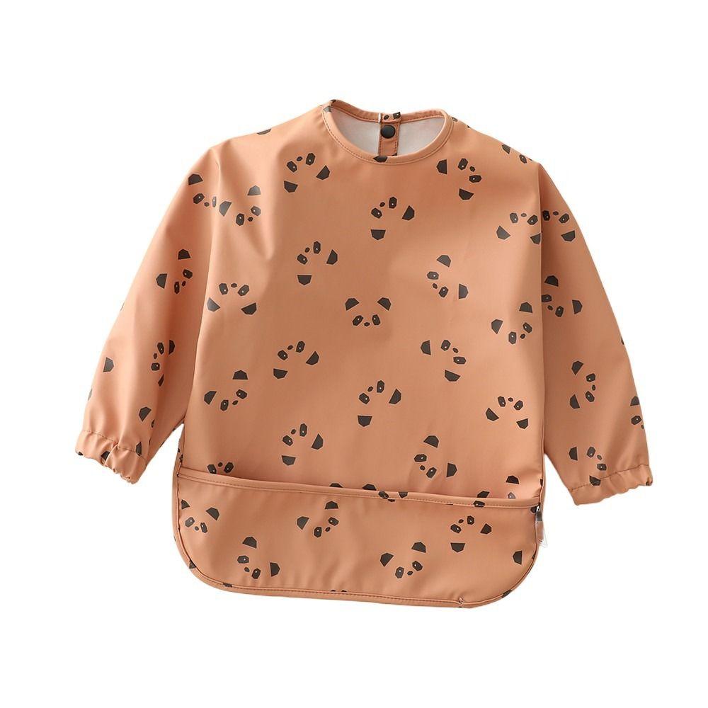 Full Sleeve Mess Proof Baby Bib Machine Washable Baby Smock Soft Full Coverage Apron Baby