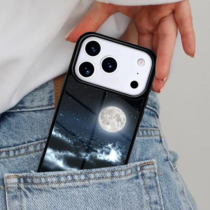 Мягкий чехол для телефона Звездное Космическое Лунное Ночь для iPhone 17ProMax 12 13 14 15 16e 17 Pro Max Plus Air Cover