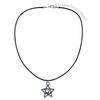 Silver Swirl Star Pendant Necklace Adjustable Length Clavicle Chains Fashionable Punk Collarbone Chain Jewelry for Women