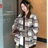 Европейская версия Xiaoxiangfeng ретро клетчатый костюм шерстяная куртка женская американская хлопковая куртка на подкладке осенне-зимняя хлопковая куртка ins tide