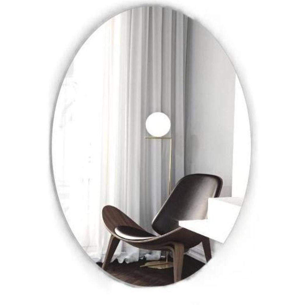 Home Decoration 3D Effect Shower Oval Mirror Stickers Acrylic Mirror Anti Fog Mirror Make Up Mirror