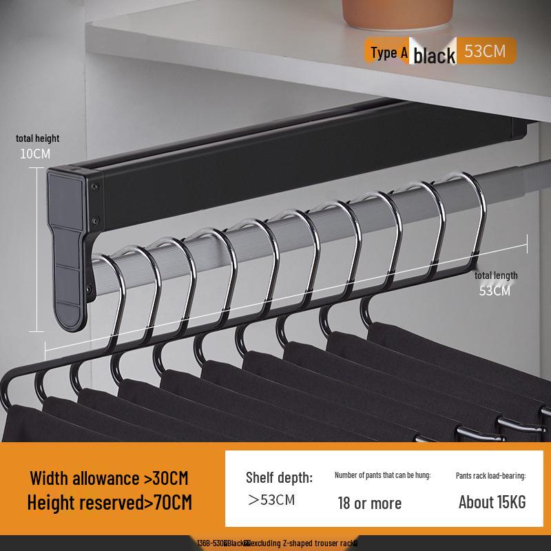Телескопическая выдвижная вешалка для брюк для шкафов
