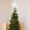 Glitter Star Christmas Tree Topper Sparkly Star Treetop Christmas Ornament for Holiday Home Desktop Party Decor